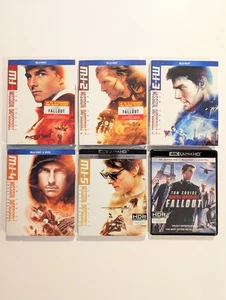 RARE LOT Mission: Impossible 1/2/3/4/5/6 Blu-ray and 4K UHD with RARE Slipcovers - Picture 1 of 24
