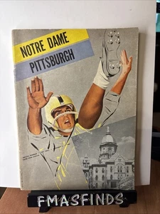 E3 1960 NOTRE DAME vs Pittsburgh Mike Ditka 5 de noviembre programa de fútbol americano universitario  - Imagen 1 de 4