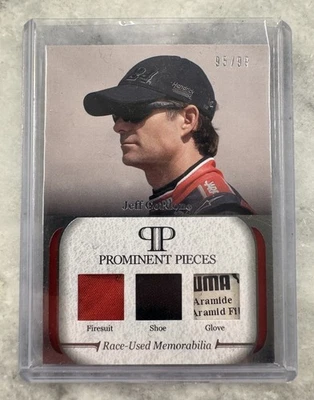 2012 Press Pass Legends JEFF GORDON TRIPLE RACE-USED LOGO TAG RELIC PATCH /99 - Image 1 of 2