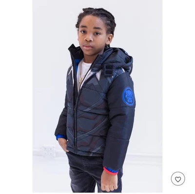 NUEVO CON ETIQUETAS Marvel Cremallera Cosplay Invierno Abrigo Puffer Chaqueta Niños Talla 5 Foto 1 de 4