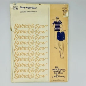 Stretch & Sew #1751 Herren Rugby Shirt Gr. 34-48 1977 Ann Person ungeschnitten - Bild 1 von 3
