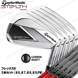 TaylorMade Golf Stealth Irons, Carbon, Flex R, 5-piece set (#6~#9,PW) TENSEI RED - Picture 1 of 9