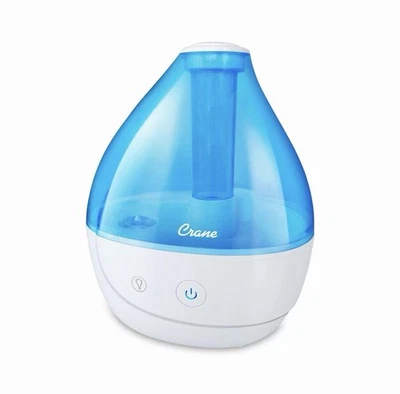 Crane EE-5952 Ultrasonic Cool Mist Humidifier Night Light Blue/White Never Used - Image 1 of 4