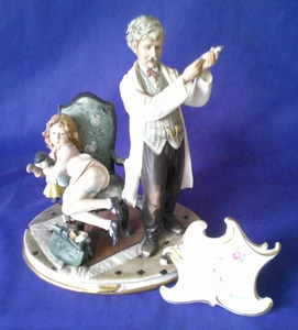 Capodimonte Naples Figure Called Doctor with Girl By Cazzola? - Picture 1 of 9