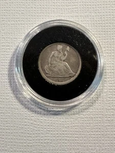 1937 Seated Liberty Half Dime No Stars - Picture 1 of 2