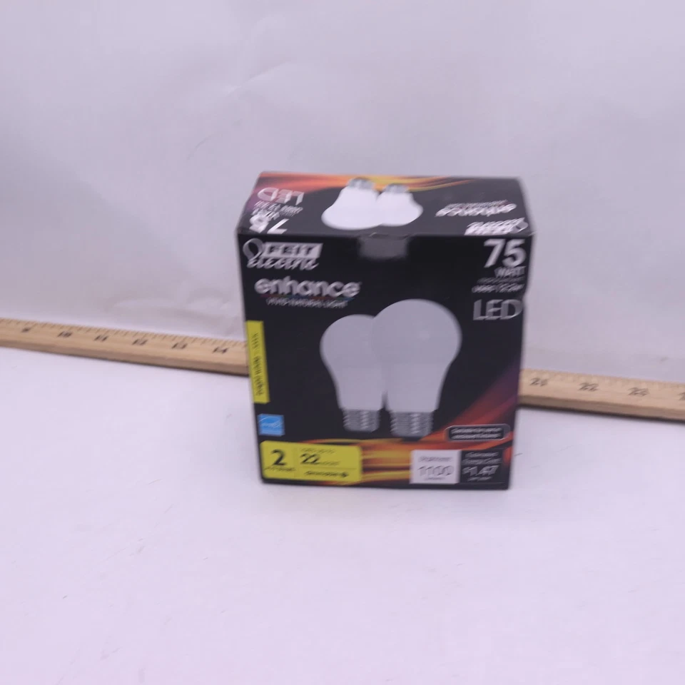 (2-Pk) Feit Electric A19 3K LED Bulb 75W OM75DM/930CA/2  - Image 1 of 4