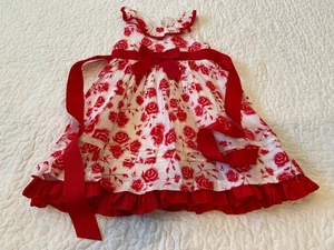 Girls Fancy Floral Dresses – Lot of 2 – Size 4T Pink & Red Bows Party Dress Up - Picture 1 of 14