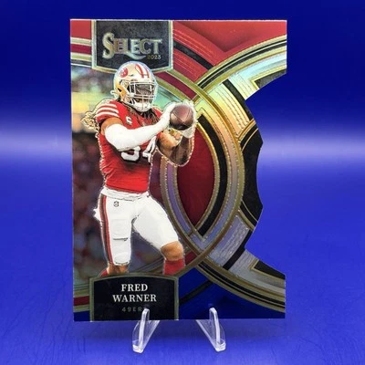 2023 Panini Select Fred Warner Premier Level Red Blue Prizm Die-Cut #195 49ers - Image 1 of 3