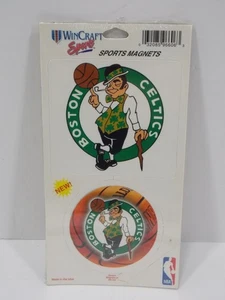 Vintage WINCRAFT 1990'S MAGNETS NBA BOSTON CELTICS - Picture 1 of 2