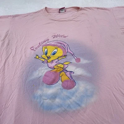 Camisa vintage Tweety Bird XL Feeling Wild Looney Tunes desenho animado anos 2000 - Imagem 1 de 4