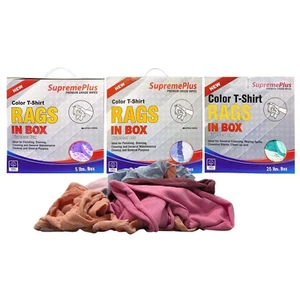 Trapos de punto de colores Premium camiseta paños de limpieza cajas comprimidas a granel - Imagen 1 de 84