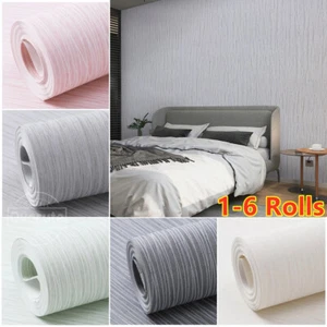 Mixed Stripes Textured Pinstripes Wallpaper Bedroom Wall Paper Hallway 6-1 Rolls - Picture 1 of 24