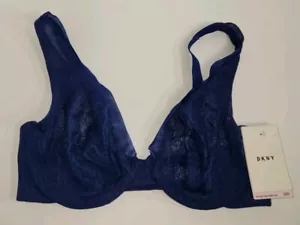 DKNY Signature Smooth High Apex Underwired Bra DK1024 Convertible Navy NWT - Picture 1 of 4