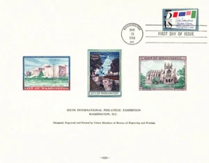 BEP Souvenir Card F1966A SIPEX 3 Washington, D.C. Scenes 1966 First Day #1310 - Picture 1 of 1