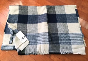 Zara Tan And Navy scarf - Picture 1 of 2