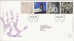 GB Stamps First Day Cover Art and Craft, Tate, Lowry etc SHS Millennium 2000 - Picture 1 of 1