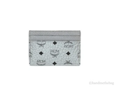 MCM Spectrum Diamond Mini Solid Silver Visetos Leather Card Case Holder Wallet - Image 1 of 4