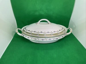 Haas & Czjzek ovale Servierschale mit Deckel Glasporzellan 1792 Tschechoslowakei - Bild 1 von 14