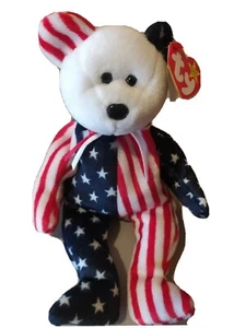 Ty Beanie Babies Bär Spangle 15cm  - Picture 1 of 6
