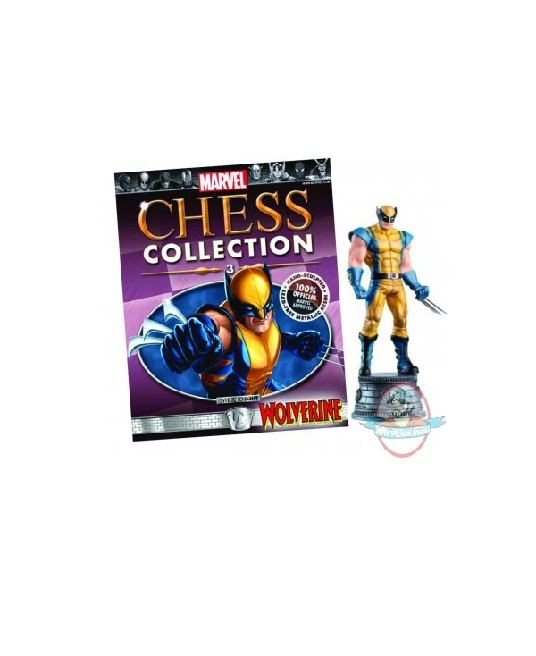Revista de estatuillas de ajedrez Marvel #3 Wolverine White Bishop Eaglemoss Foto 1 de 1
