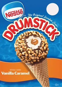 Drumstick Vanilla Caramel Ice Cream Truck Sticker, Sticker 5"x7" - Picture 1 of 1