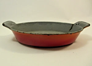 Le Creuset Enamel Cast Iron Au Gratin Casserole Dish # 18 Flame Orange Oval - Picture 1 of 6