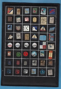 PIN SKIING SKI CLUB WORLD CUP EUROPEAN CUP - 48 PINS ON TABLE YUGOSLAVIA - Picture 1 of 1