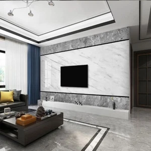 Vlies Fototapete Wandtapete Wandbilder Weiß Sir Weiß Grau Marmor 9566 - Picture 1 of 4