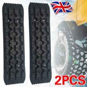 2Pcs Sand Snow Mud Off-Road Anti-Skid Recovery Traction Tracks Board Tire Ladder - Picture 1 of 10