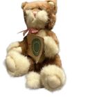 Boyds Bears Bow Green Eyes Kitty Cat Plush Stuffed Animal Brown White Browning