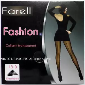Collants NOIR Taille 1 / S 15 D pour femme FARELL lycra sexy medias negras #C55 - Bild 1 von 2