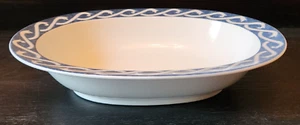 NORITAKI IMPROMPTU TWILIGHT MELODY 11" OVAL VEGETABLE BOWL BLUE SCROLL~7923~MINT - Picture 1 of 11