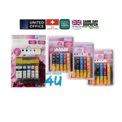 UNITED OFFICE® printer cartridge multipack, for Canon - same day dispatch - Image 1 of 4