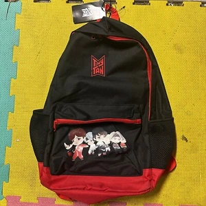 Tiny Tan BTS Chibi Characters Group Backpack Bookbag Hot Topic BRAND NEW - Picture 1 of 8