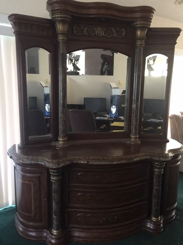 Aico  Home Furniture Dressser And Mirror Cover