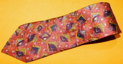 CORBATA DE DISEÑO ABSTRACTO MULTICOLOR HECHA EN ITALIA - CORBATAS - CORBATAS DE DISEÑADOR BARTON MODA Foto 1 de 3