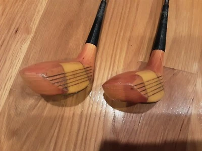 Rare Vintage Lady MacGregor Orig 3 & 5 Wood Set RH  Blonde Woods Nice Condition - Image 1 of 4