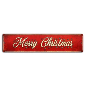 Merry Christmas Street Sign - Rustic Holiday Decor - Picture 1 of 1