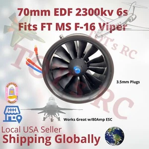 POWERFUN 70mm 12 Lama 2300KV EDF 6S LiPO 2200g Spinta XRP CHANGEUN - Foto 1 di 12