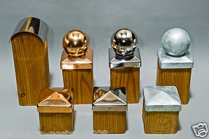 Pfostenkappen Feuerverzinkt, Edelstal,Kupfer,Pyramide,Kugel, inkl.Schrauben NEU  - Bild 1 von 10