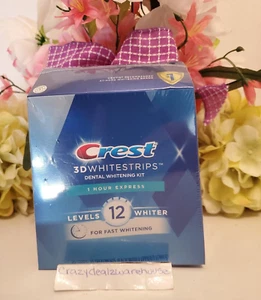 Crest ~ 3D Whitestrips 1 Hour Express Dental Whitening Kit-20 Strips ~New ~Read - Picture 1 of 4