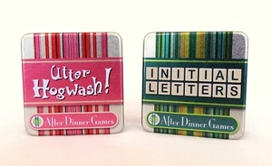 After Dinner Party Games x2 Tins - Utter Hogwash & Initial Letters Card Game NEW - Picture 1 of 9