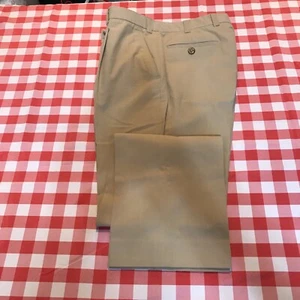 Oakman Herren Beige Anzug Anzughose 34R vorne Plissee - Bild 1 von 23