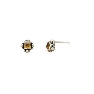 AAA NATÜRLICHER CITRIN EDELSTEIN NOVEMBER GEBURTSSTEIN 925 SILBER UNISEX OHRRING - Bild 1 von 3