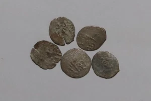 🧠🇺🇦 UKRAINE Khanate of Crimea 5 MEDIEVAL SILVER COINS Mengli Giray c. 1503 A - Picture 1 of 4