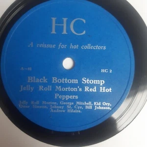 Jelly Roll Morton's Red Hot Peppers – Black Bottom Stomp - 78rpm Shellac HC 2 - Picture 1 of 2