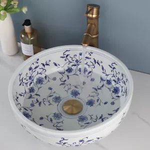 Grifo de latón antiguo grifo de latón fregadero lavabo de cerámica de baño - Imagen 1 de 17