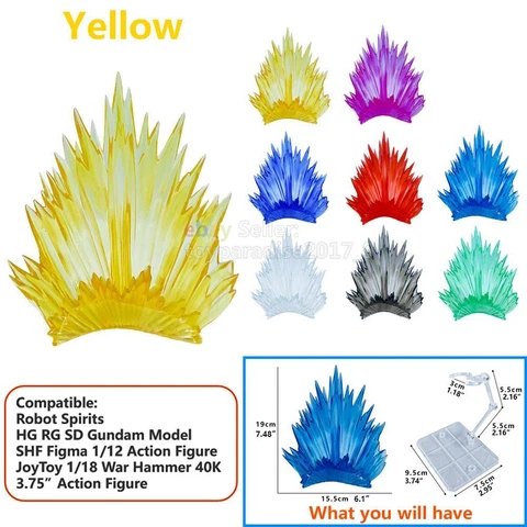 For Tamashii Dragon Ball 1/12 Action SHF Figure Energy Aura Effect Stand Holder Cover