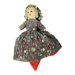 VTG LITTLE RED RIDING HOOD WOLF & GRANDMA 3 IN 1 TOPSY TURVY CLOTH DOLL - Picture 1 of 5