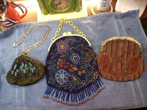 Lot Of 3 Vintage Beaded Bags - Picture 1 of 22